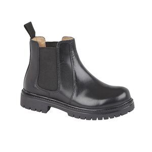Roamers Boys Space Leather Ankle Boots / Black
